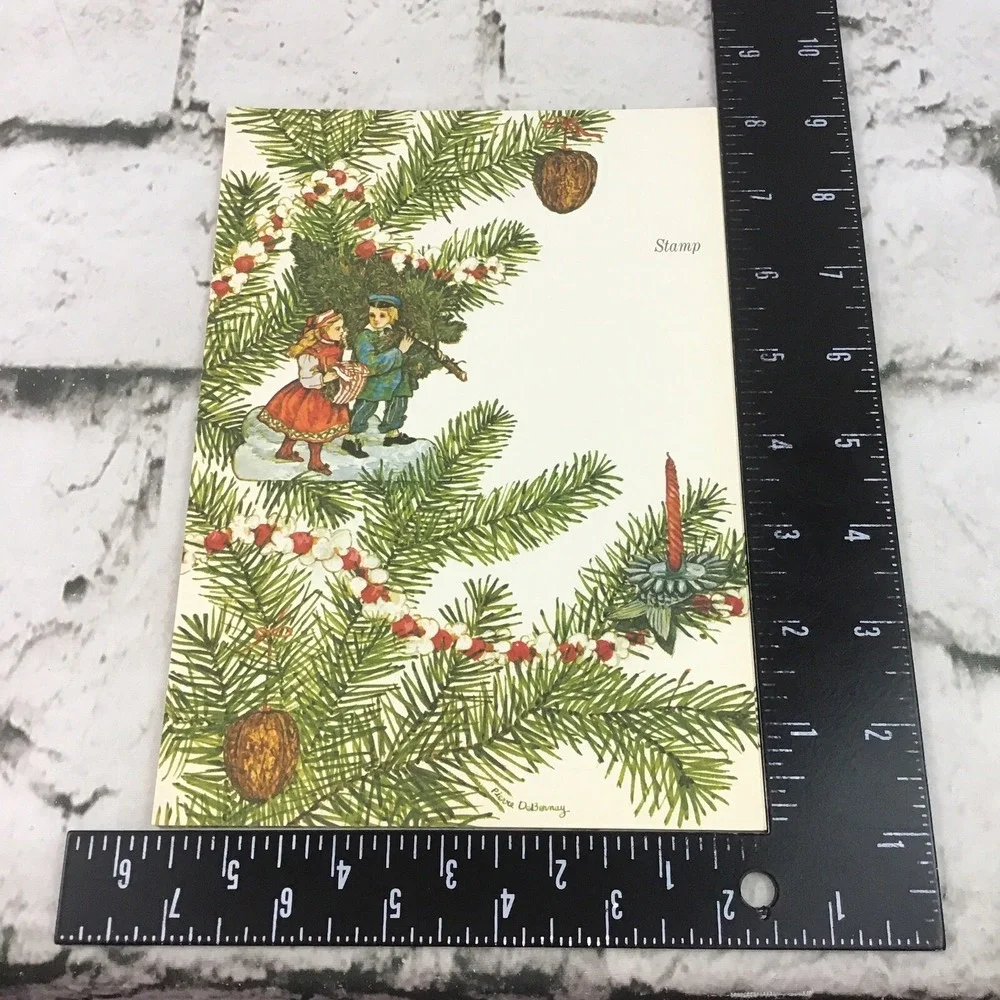 Vintage Christmas Folding Mailer Wrap-Around Envelopes Lot Of 6 Collectible